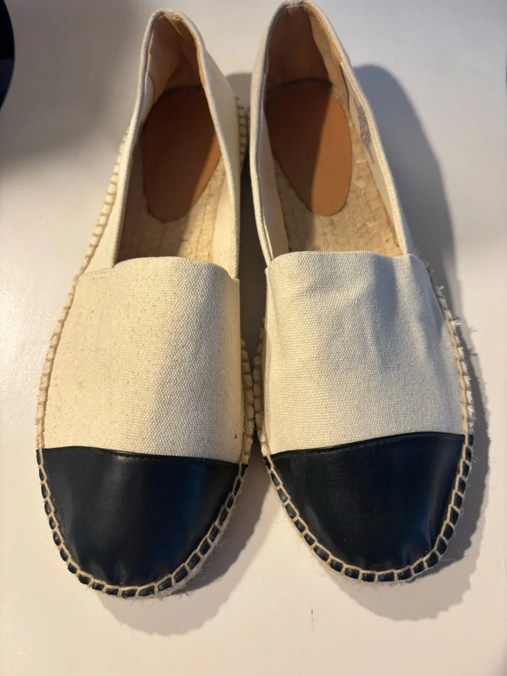 J. Crew Neutral Canvas Espadrille Slip-On in Natural
